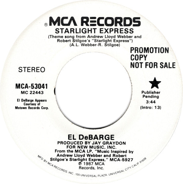 El DeBarge : Starlight Express (7", Single, Promo, MCA)