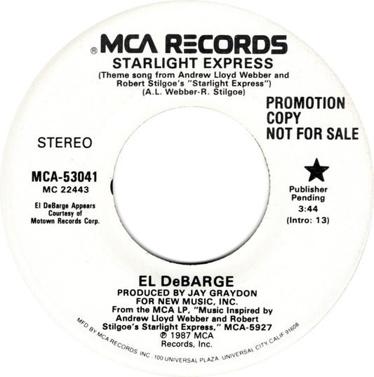 El DeBarge : Starlight Express (7", Single, Promo, MCA)