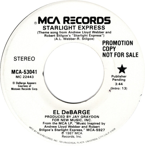 El DeBarge : Starlight Express (7", Single, Promo, MCA)