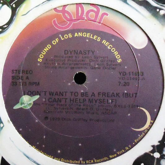 Dynasty : I Don't Want To Be A Freak (But I Can't Help Myself) (12", Single)