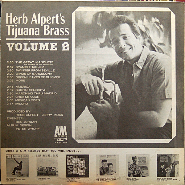 Herb Alpert's Tijuana Brass* : Volume 2 (LP, Album, Mon)