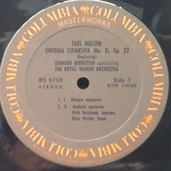 Carl Nielsen, Leonard Bernstein, The Royal Danish Orchestra*, Ruth Guldbaek*, Niels Moller* : Symphony No. 3 (Sinfonia Espansiva) (LP, Album, RE)