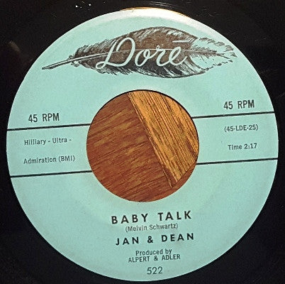 Jan & Dean : Baby Talk / Jeanette, Get Your Hair Done (7")