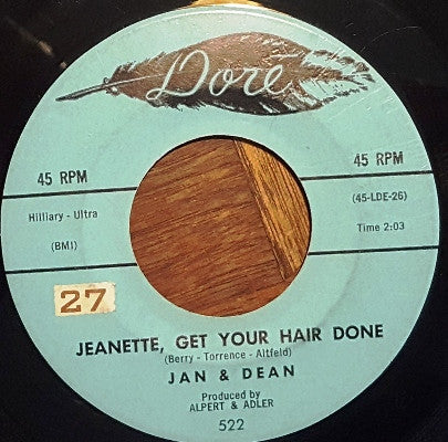 Jan & Dean : Baby Talk / Jeanette, Get Your Hair Done (7")