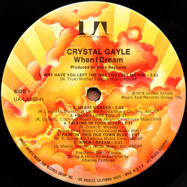 Crystal Gayle : When I Dream (LP, Album, Ter)