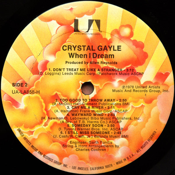 Crystal Gayle : When I Dream (LP, Album, Ter)