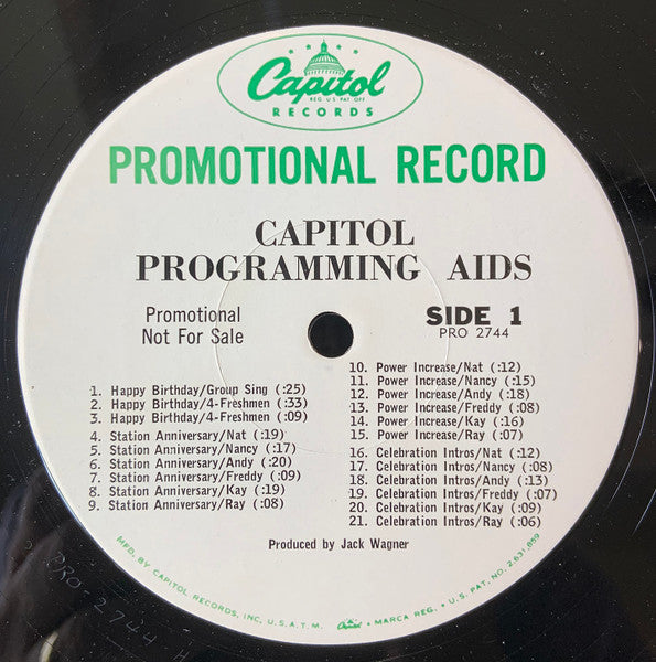Various : Programming Aids from Capitol Records (LP, Comp, Mono, Ltd, Promo)