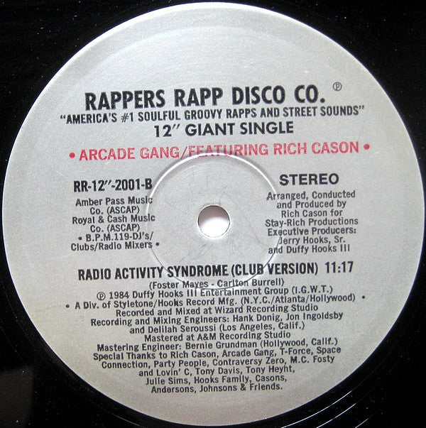 MC Fosty & Lovin' C / Arcade Gang Featuring Rich Cason : Radio Activity Rapp / Radio Activity Syndrome (12", Single)