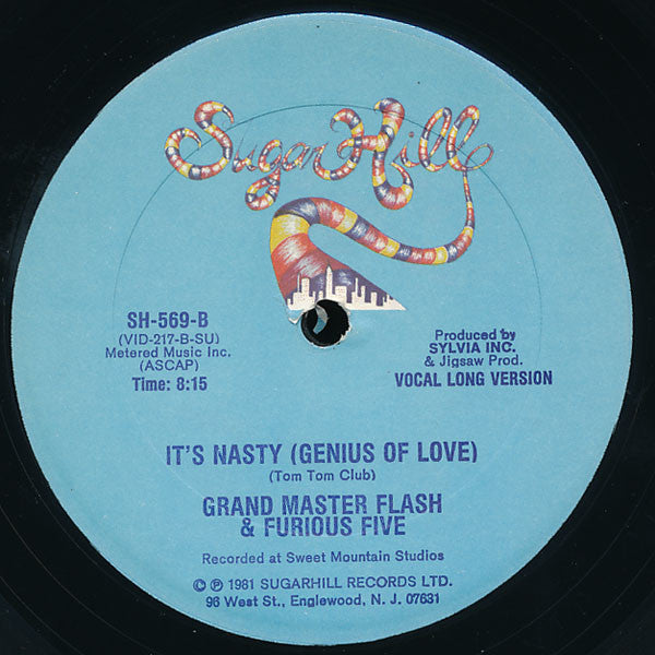 Grand Master Flash & Furious Five* : It's Nasty (Genius Of Love) (12", Blu)