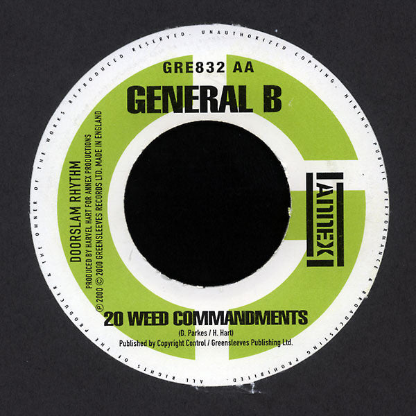 Sizzla / General B : Heard Of Dem / 20 Weed Commandments (7")