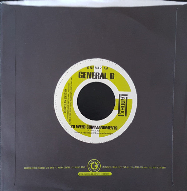 Sizzla / General B : Heard Of Dem / 20 Weed Commandments (7")