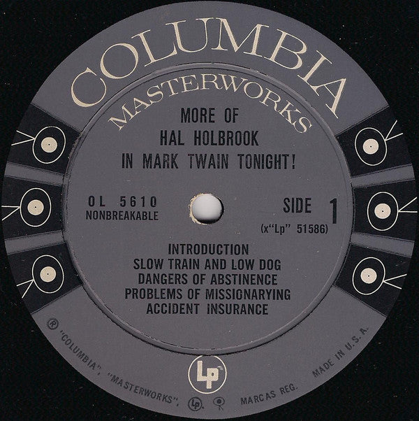 Hal Holbrook : More Of Hal Holbrook In Mark Twain Tonight! (LP, Album, Mono)