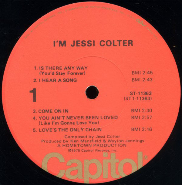 Jessi Colter : I'm Jessi Colter (LP, Album, Los)