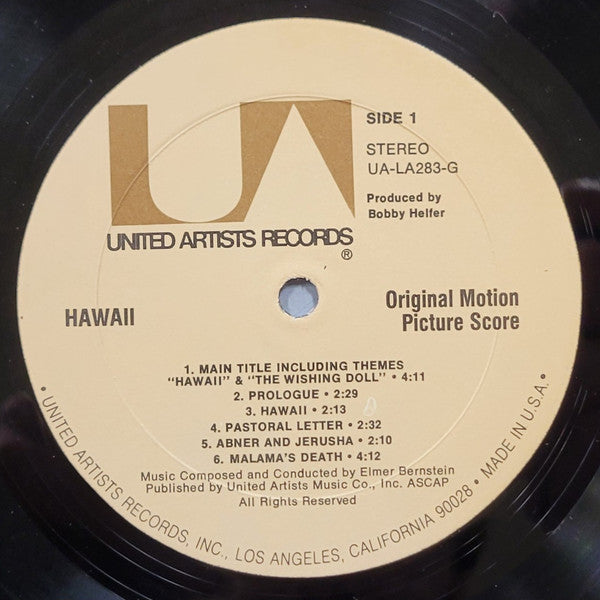 Elmer Bernstein : Hawaii (Original Motion Picture Score) (LP, Album, RE)