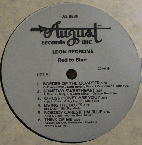 Leon Redbone : Red To Blue (LP, Album)