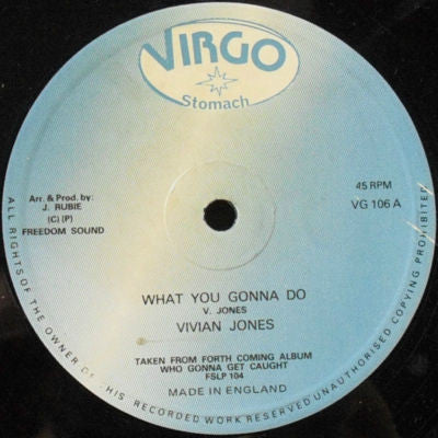 Vivian Jones : What You Gonna Do (12")