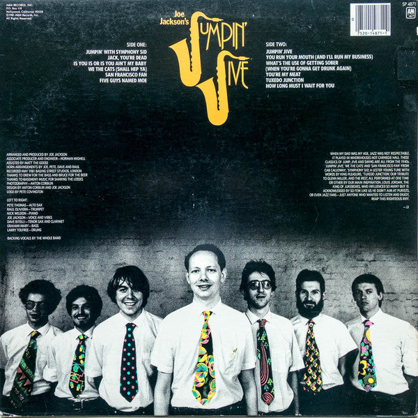 Joe Jackson's Jumpin' Jive : Joe Jackson's Jumpin' Jive (LP, Album, R -)