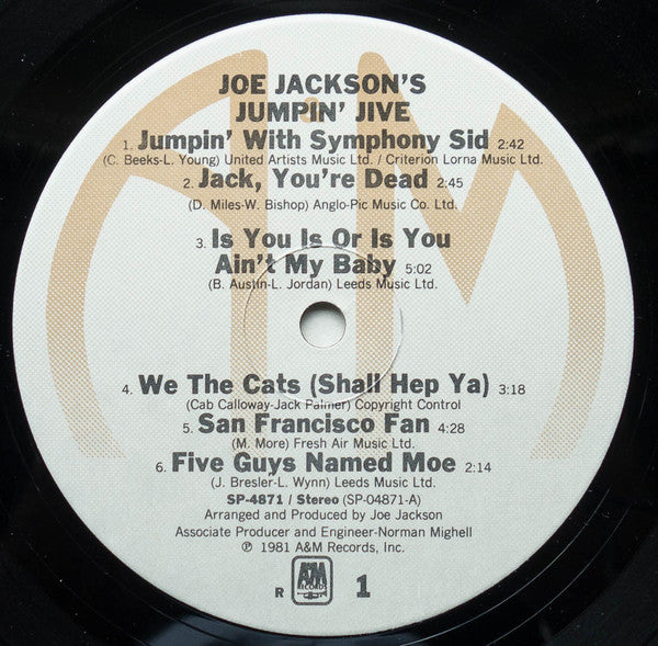 Joe Jackson's Jumpin' Jive : Joe Jackson's Jumpin' Jive (LP, Album, R -)