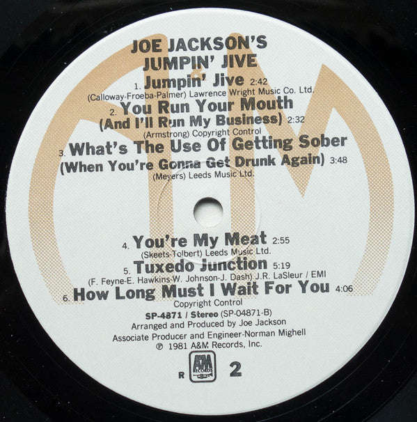 Joe Jackson's Jumpin' Jive : Joe Jackson's Jumpin' Jive (LP, Album, R -)