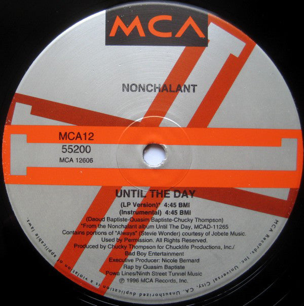 Nonchalant : Until The Day (12", Single)