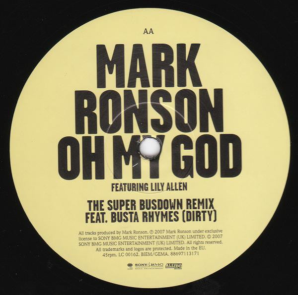 Mark Ronson ft. Lily Allen : Oh My God (10", Ltd)