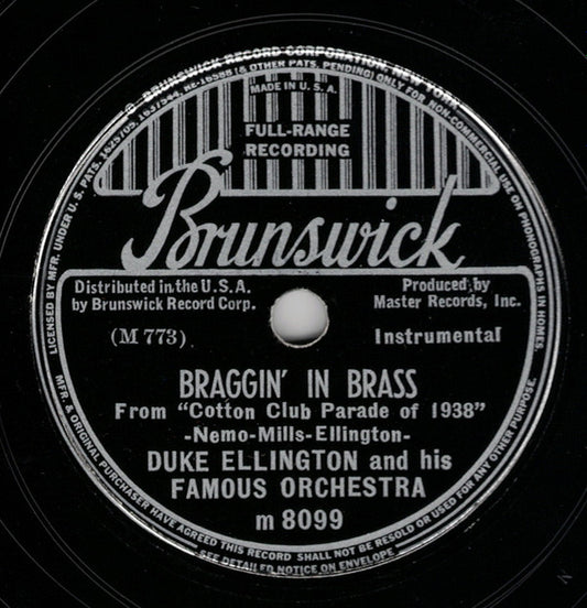 Duke Ellington And His Famous Orchestra* : Braggin' In Brass / Carnival In Caroline (Shellac, 10")