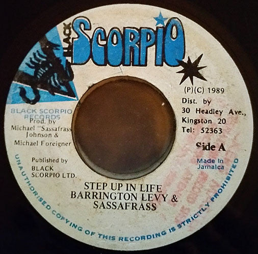 Barrington Levy & Lord Sassafrass : Step Up In Life (7")