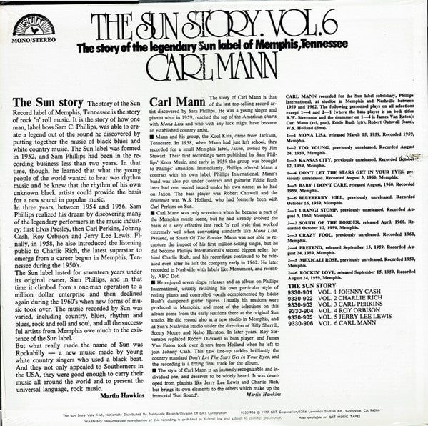 Carl Mann : The Sun Story Vol.6 (LP, Comp)