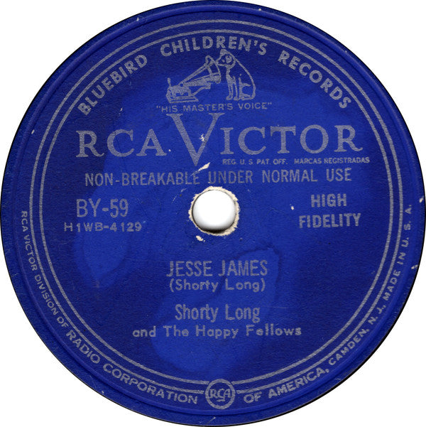 Shorty Long And The Happy Fellows : The Legend Of Wyatt Earp / Jesse James	 (Shellac, 10")