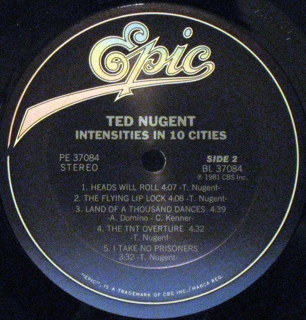 Ted Nugent : Intensities In 10 Cities (LP, Album, RE)