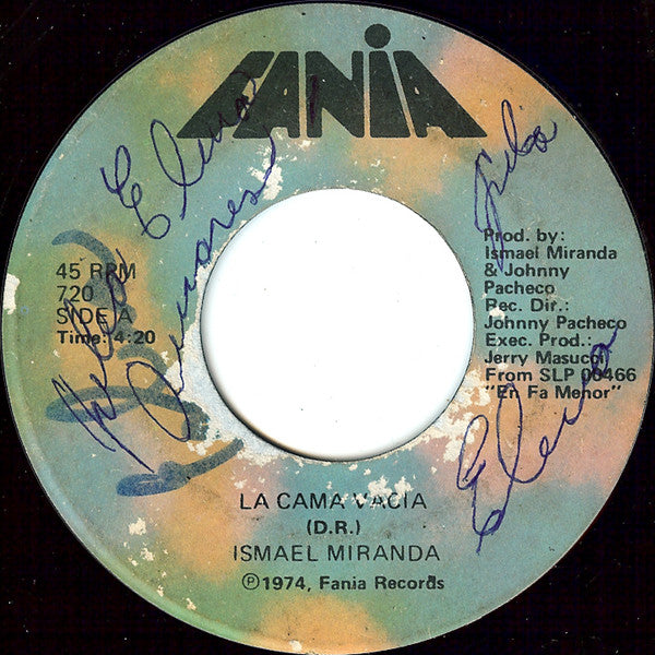 Ismael Miranda : La Cama Vacia (7", Single)