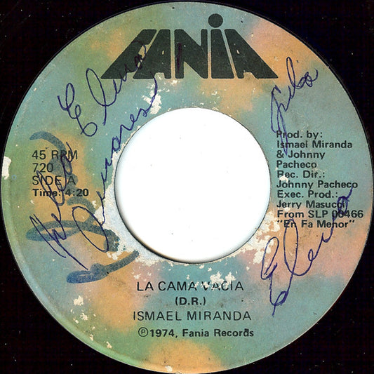 Ismael Miranda : La Cama Vacia (7", Single)