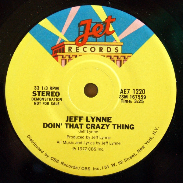 Jeff Lynne : Doin' That Crazy Thing (7", S/Sided, Single, Promo)