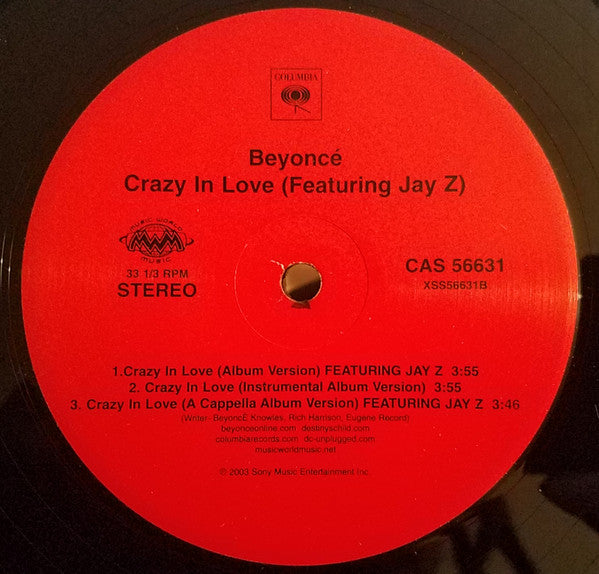 Beyoncé Featuring Jay Z* : Crazy In Love (12", Single)