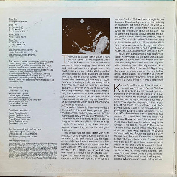 Kenny Burrell : All Day Long & All Night Long (2xLP, Comp, RM, Hol)