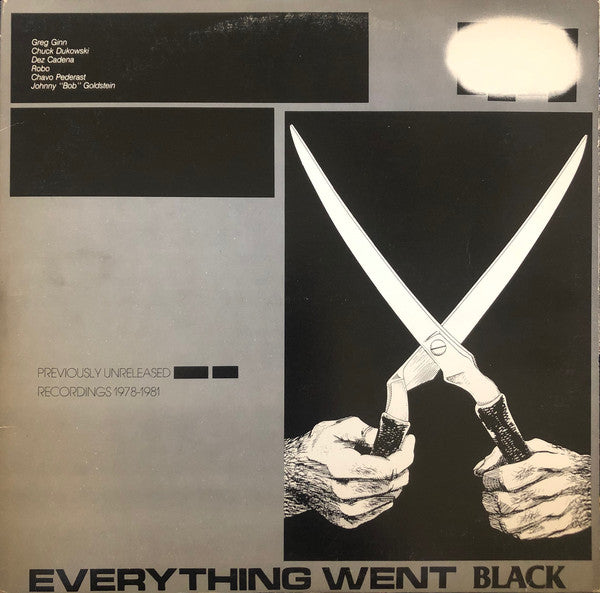 Greg Ginn, Chuck Dukowski, Dez Cadena, Robo (3), Chavo Pederast, Johnny 'Bob' Goldstein : Everything Went Black (2xLP, Comp)