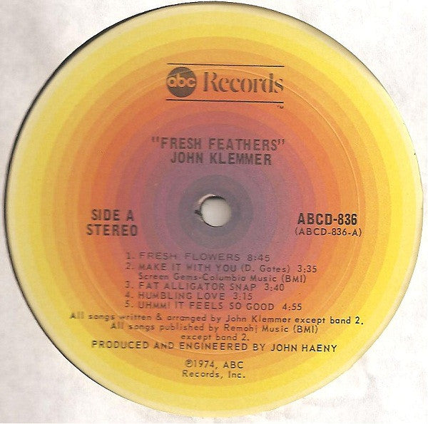 John Klemmer : Fresh Feathers (LP, Album, M/Print)