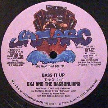 DXJ And The Bassonlians : Bass It Up (12", RP)