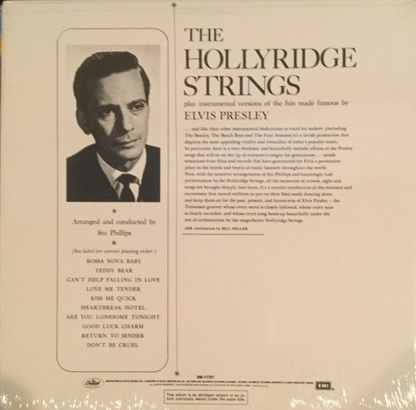 The Hollyridge Strings : Play Hit Songs Made Famous By Elvis Presley (LP, Album, RE)