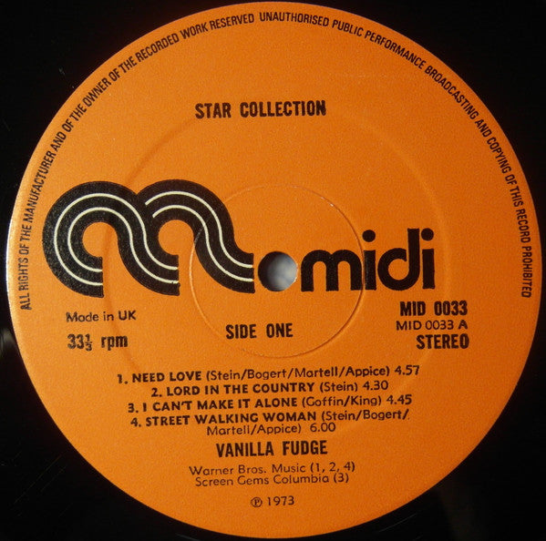 Vanilla Fudge : Star-Collection (LP, Comp, RE)