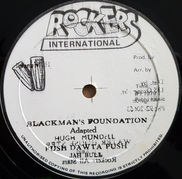 Hugh Mundell : Blackman's Foundation / Stop Them Jah (12")