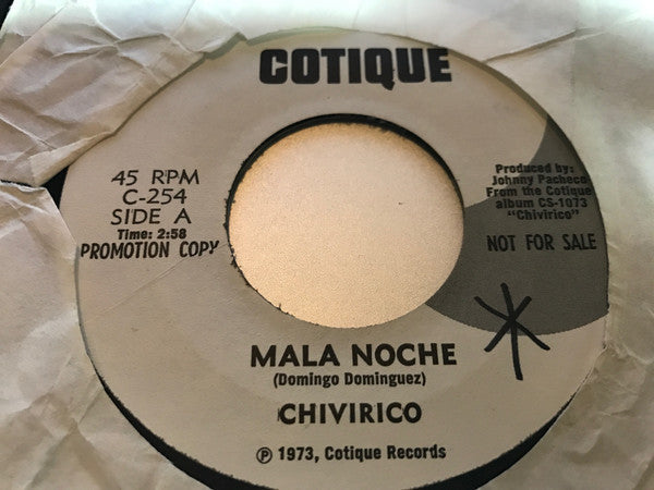 Chivirico Davila : Mala Noche / Sin Dinero (7", Promo)