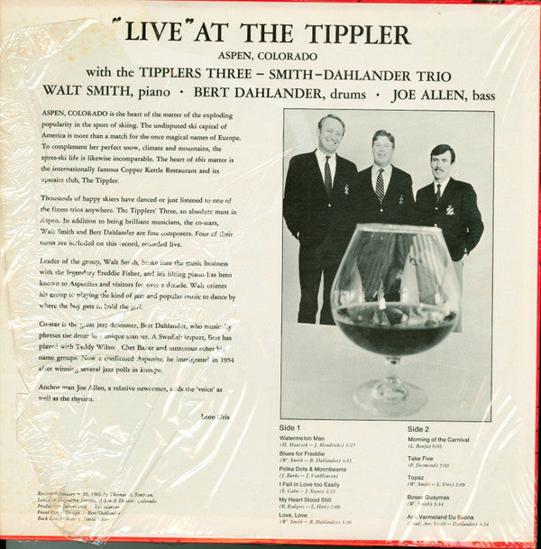 Tipplers Three : "Live" At The Tippler (LP, Album)