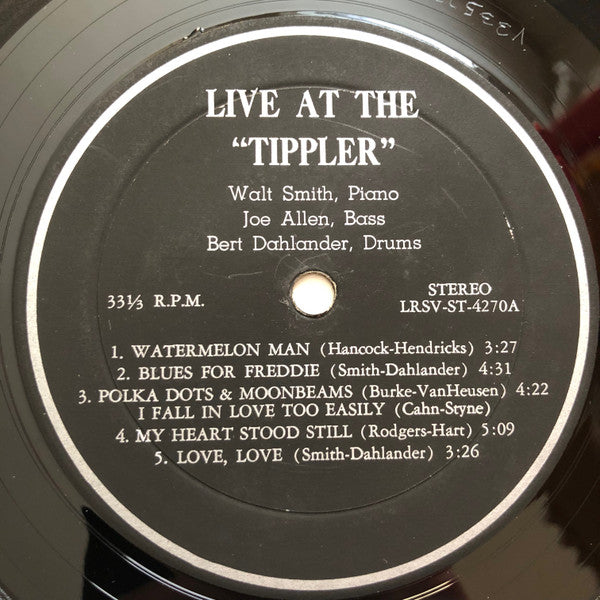 Tipplers Three : "Live" At The Tippler (LP, Album)