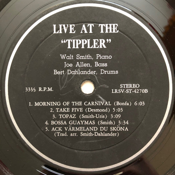 Tipplers Three : "Live" At The Tippler (LP, Album)