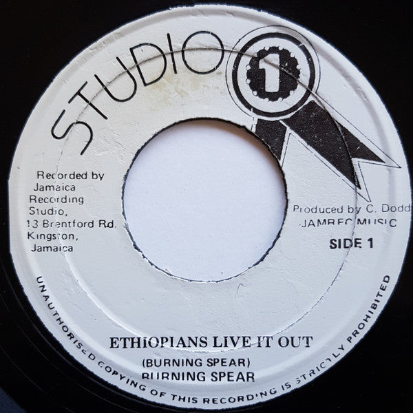 Burning Spear : Ethiopians Live It Out (7", Single)