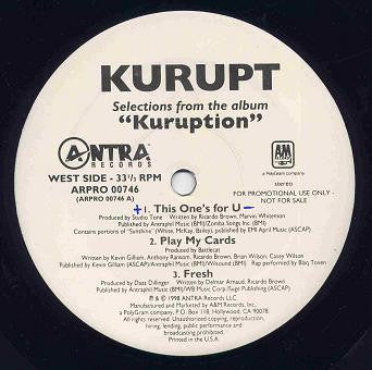 Kurupt : Selections From The Album "Kuruption" (12", EP, Promo)