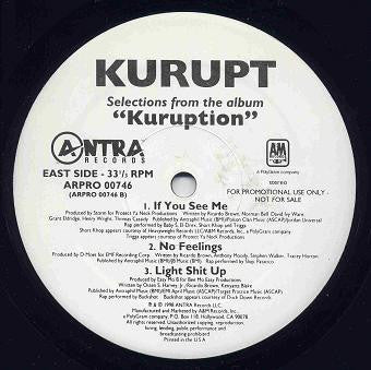 Kurupt : Selections From The Album "Kuruption" (12", EP, Promo)