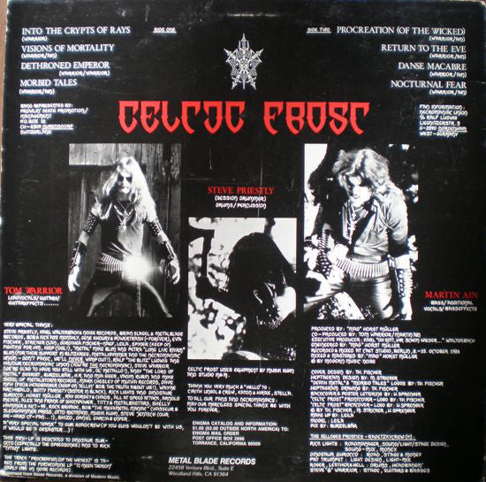 Celtic Frost : Morbid Tales (LP, Album, Rai)