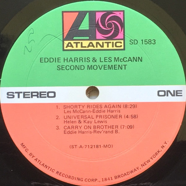 Eddie Harris & Les McCann : Second Movement (LP, Album, Mon)